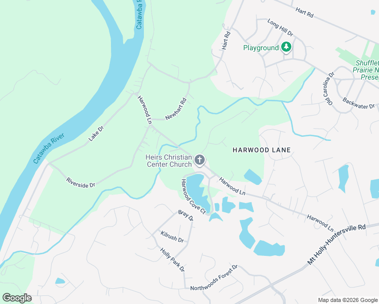 map of restaurants, bars, coffee shops, grocery stores, and more near 10301 Harwood Lane in Charlotte