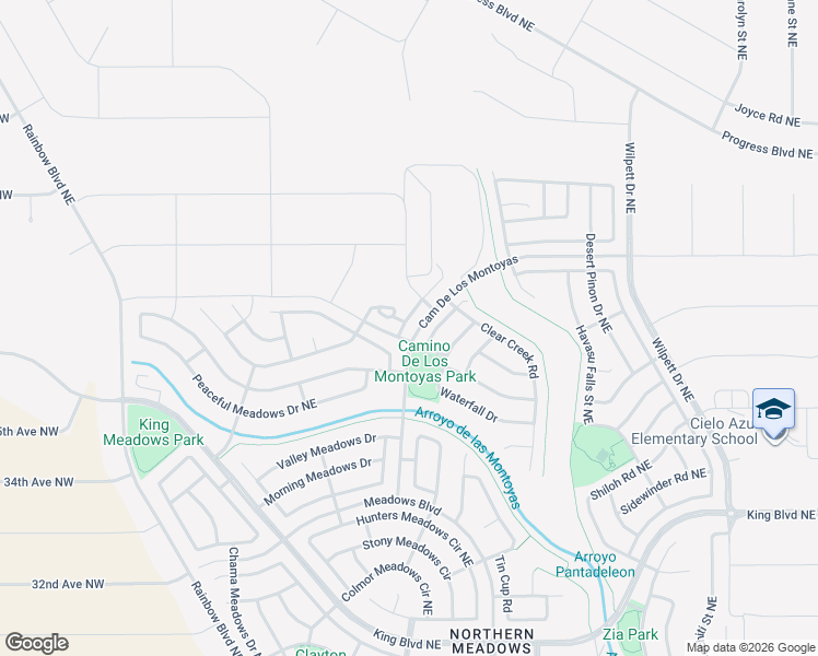 map of restaurants, bars, coffee shops, grocery stores, and more near 3804 Tranquil Meadows Drive in Rio Rancho