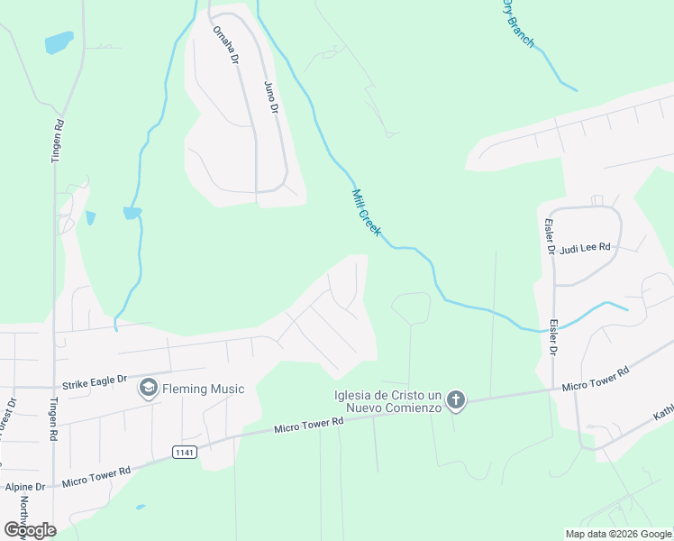 map of restaurants, bars, coffee shops, grocery stores, and more near 75 Gunner Court in Lillington