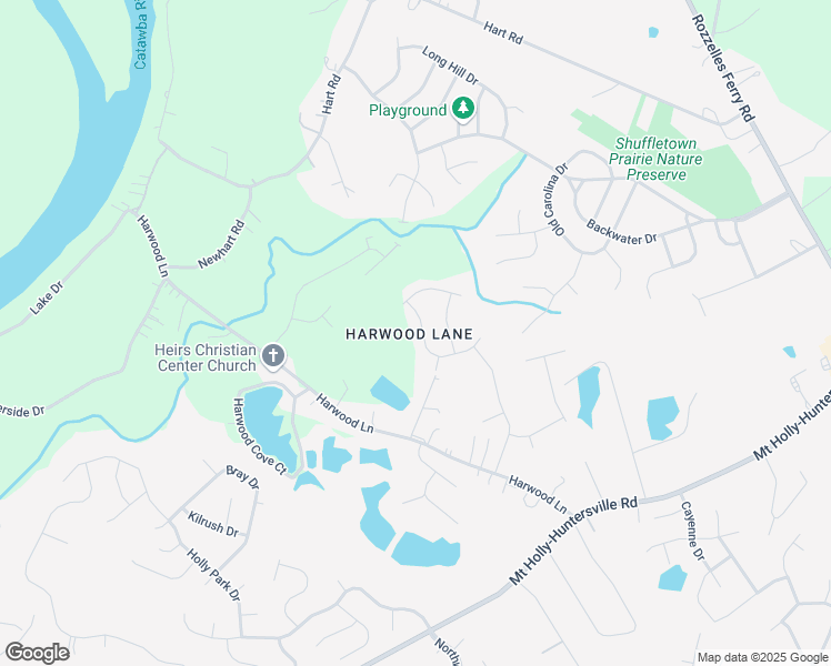 map of restaurants, bars, coffee shops, grocery stores, and more near 9803 Falling Stream Drive in Charlotte