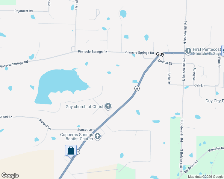 map of restaurants, bars, coffee shops, grocery stores, and more near 393 Arkansas 25 in Greenbrier