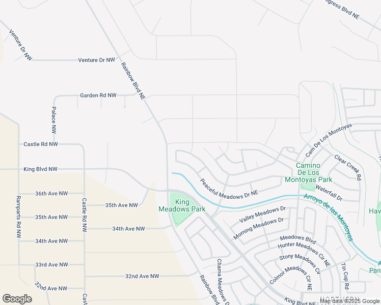 map of restaurants, bars, coffee shops, grocery stores, and more near 3809 Wayne Road Northeast in Rio Rancho