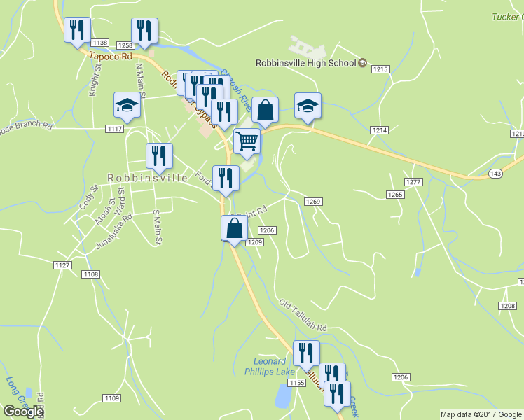 map of restaurants, bars, coffee shops, grocery stores, and more near 123 County Road 1275 in Robbinsville