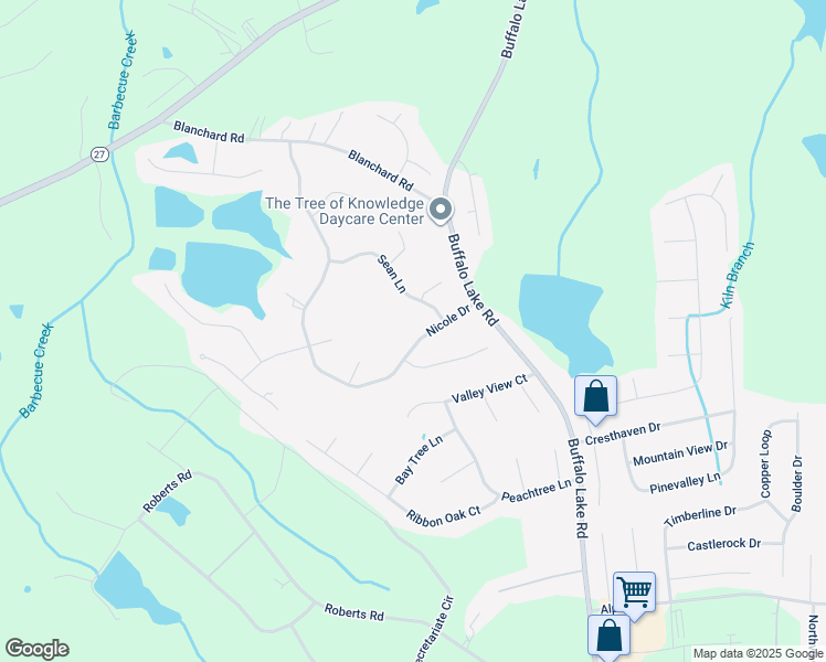 map of restaurants, bars, coffee shops, grocery stores, and more near 661 Nicole Drive in Sanford