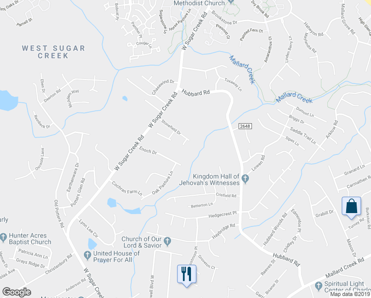 map of restaurants, bars, coffee shops, grocery stores, and more near in Charlotte