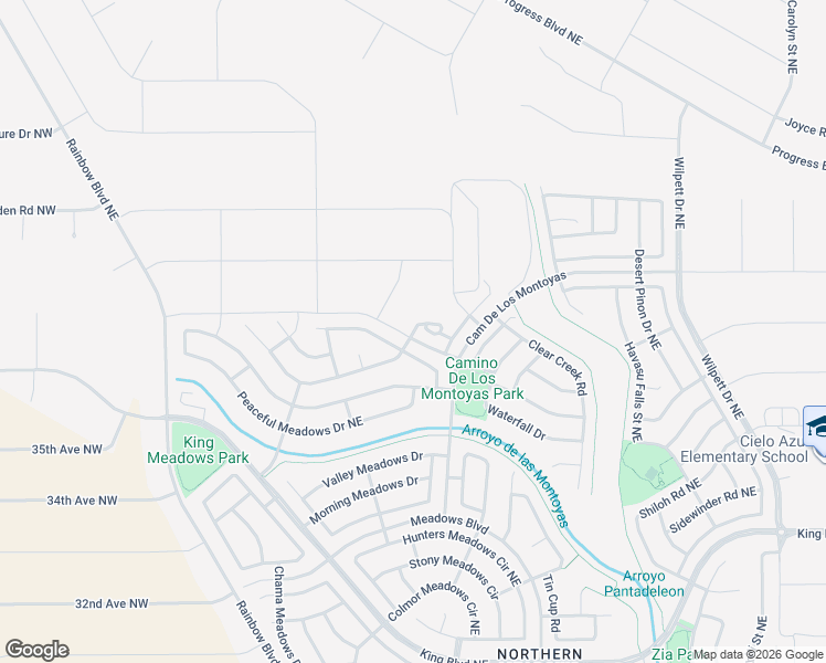 map of restaurants, bars, coffee shops, grocery stores, and more near 729 Playful Meadows Circle Northeast in Rio Rancho