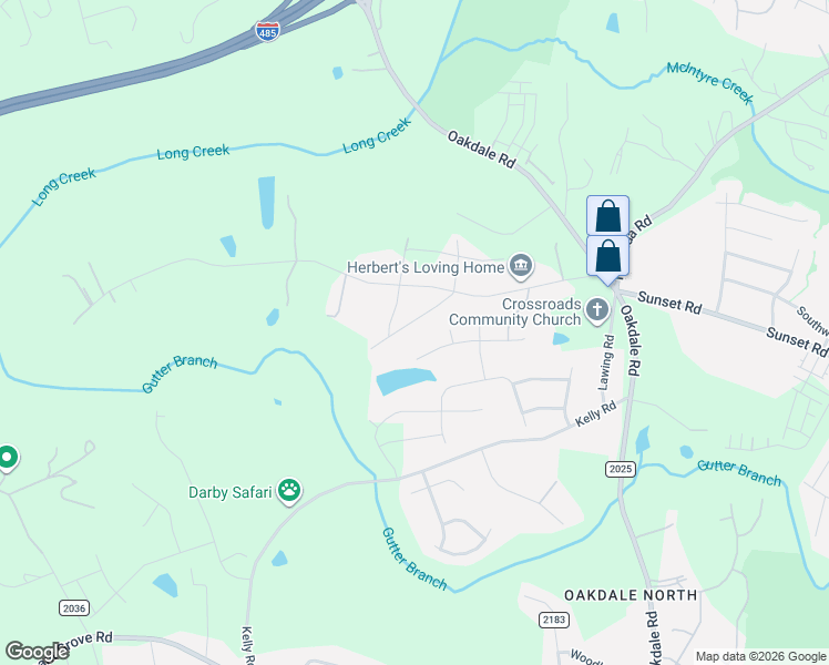 map of restaurants, bars, coffee shops, grocery stores, and more near 10001 Ellisway Road in Charlotte