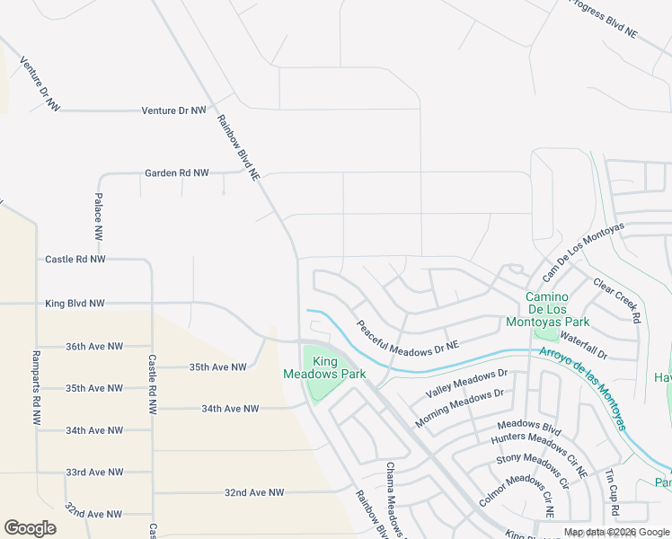 map of restaurants, bars, coffee shops, grocery stores, and more near 3801 Wayne Road Northeast in Rio Rancho