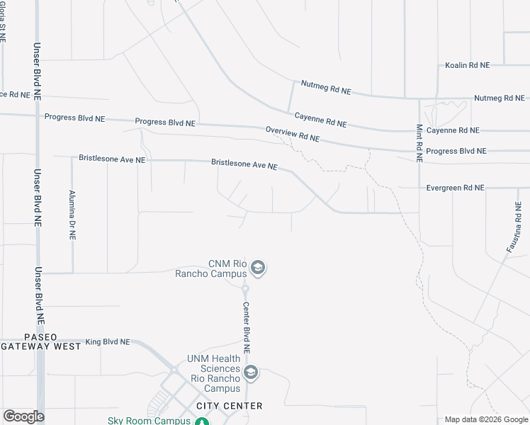 map of restaurants, bars, coffee shops, grocery stores, and more near Sequoia Road Northeast in Rio Rancho
