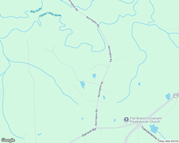 map of restaurants, bars, coffee shops, grocery stores, and more near 2574 Norrington Road in Lillington