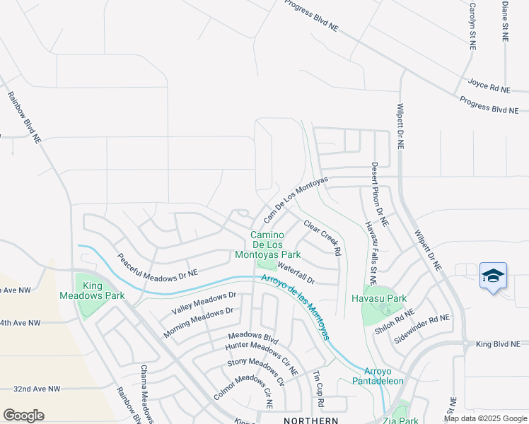 map of restaurants, bars, coffee shops, grocery stores, and more near 3824 Tranquil Meadows Drive in Rio Rancho