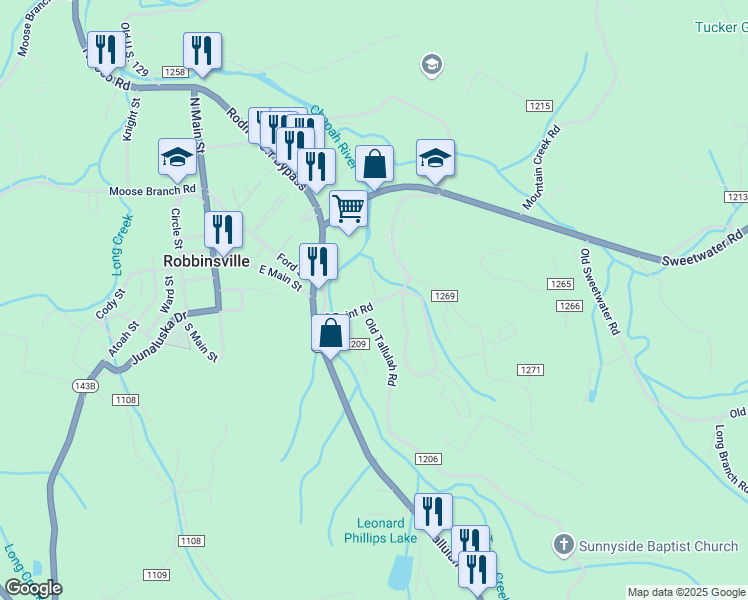 map of restaurants, bars, coffee shops, grocery stores, and more near 123 County Road 1275 in Robbinsville