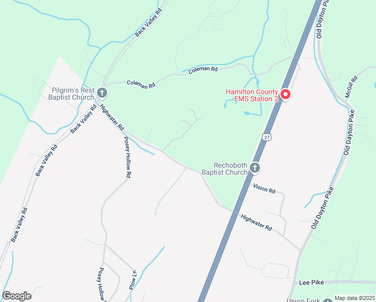 map of restaurants, bars, coffee shops, grocery stores, and more near 273 Highwater Road in Soddy-Daisy