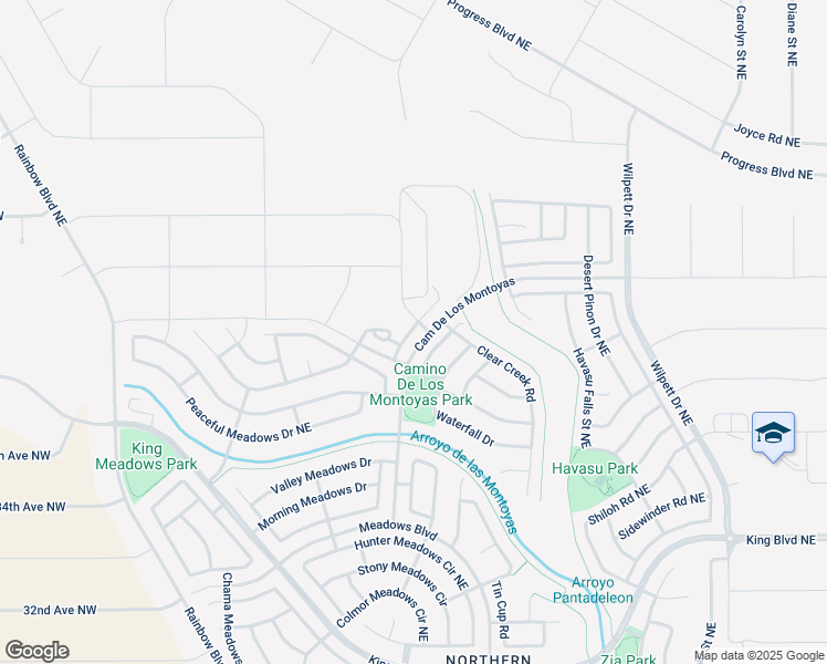 map of restaurants, bars, coffee shops, grocery stores, and more near 3824 Tranquil Meadows Drive in Rio Rancho