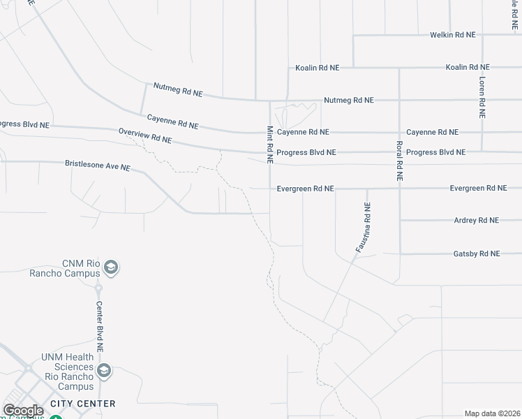 map of restaurants, bars, coffee shops, grocery stores, and more near Mint Road Northeast in Albuquerque