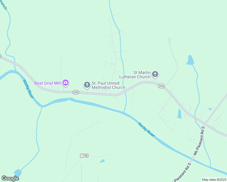 map of restaurants, bars, coffee shops, grocery stores, and more near 6957 Ray Linker Road in Concord