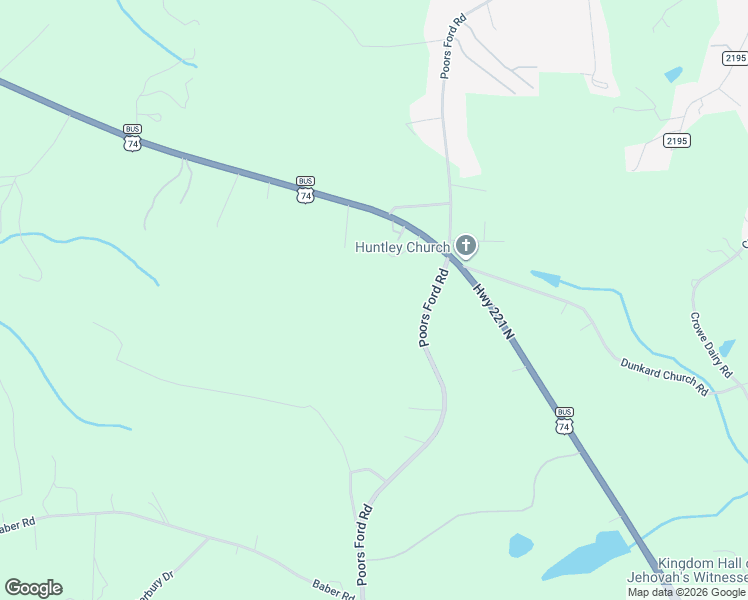 map of restaurants, bars, coffee shops, grocery stores, and more near 932 Poors Ford Road in Rutherfordton