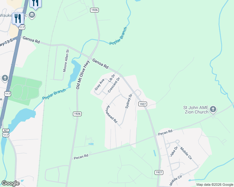 map of restaurants, bars, coffee shops, grocery stores, and more near 103 Arrowhead Road in Dudley