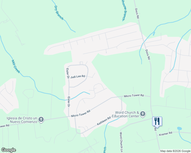 map of restaurants, bars, coffee shops, grocery stores, and more near 239 Judi Lee Road in Lillington