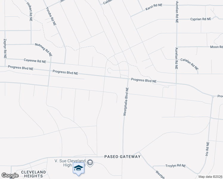 map of restaurants, bars, coffee shops, grocery stores, and more near Evergreen Road Northeast in Rio Rancho