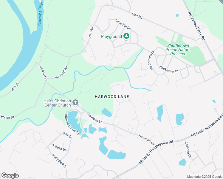 map of restaurants, bars, coffee shops, grocery stores, and more near 9829 Falling Stream Drive in Charlotte