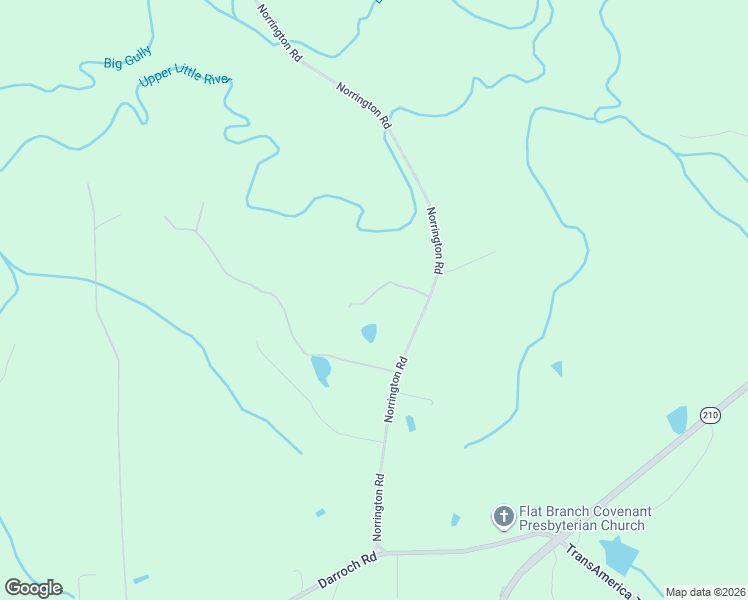 map of restaurants, bars, coffee shops, grocery stores, and more near 2574 Norrington Road in Lillington