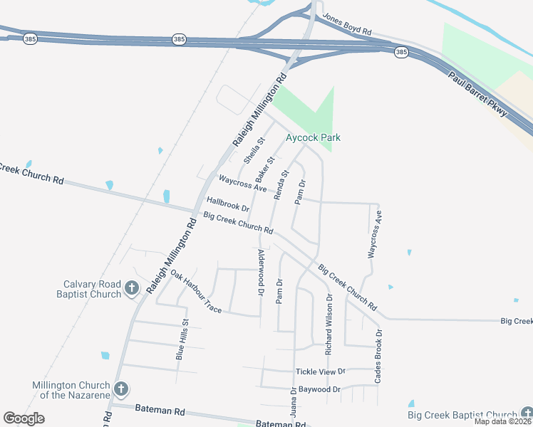 map of restaurants, bars, coffee shops, grocery stores, and more near 7175 Renda Street in Millington