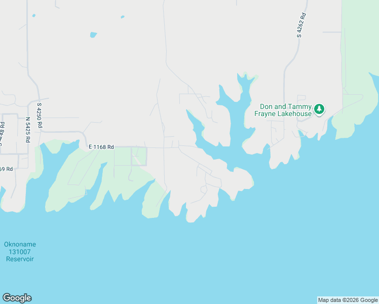 map of restaurants, bars, coffee shops, grocery stores, and more near 425727 East 1168 Road in Eufaula