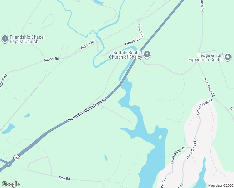 map of restaurants, bars, coffee shops, grocery stores, and more near 1260 Cherryville Road in Shelby