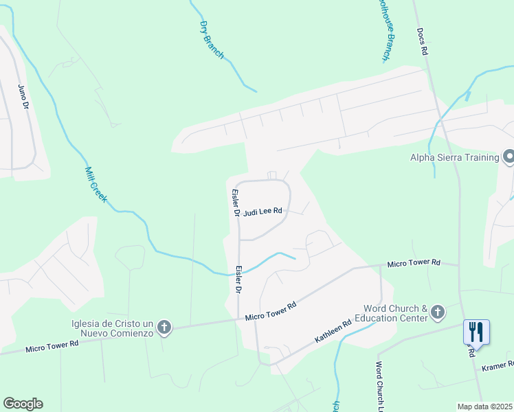map of restaurants, bars, coffee shops, grocery stores, and more near 73 Judi Lee Road in Lillington