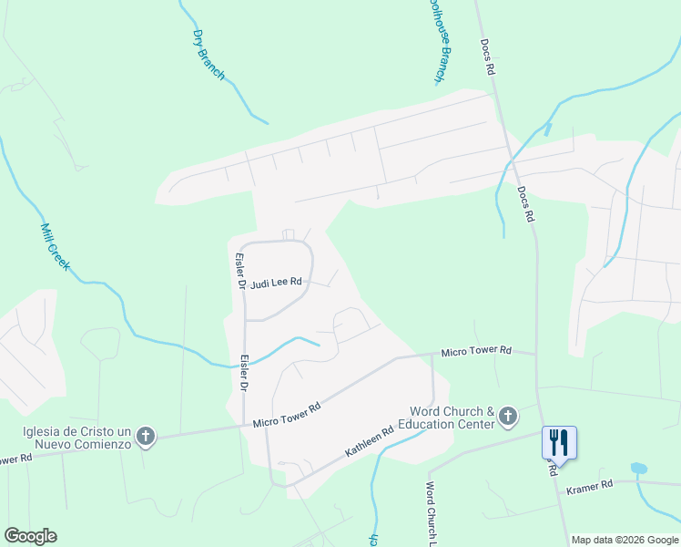 map of restaurants, bars, coffee shops, grocery stores, and more near 239 Judi Lee Road in Lillington