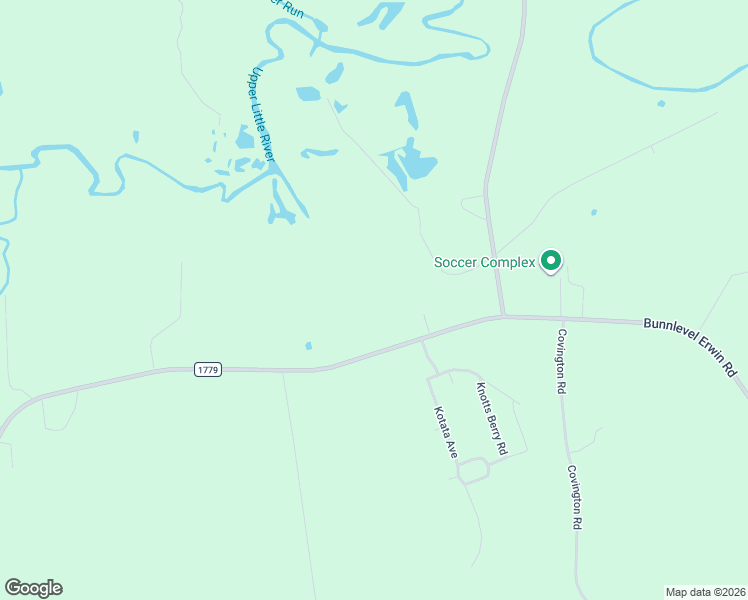 map of restaurants, bars, coffee shops, grocery stores, and more near 1925 Bunnlevel Erwin Road in Bunnlevel