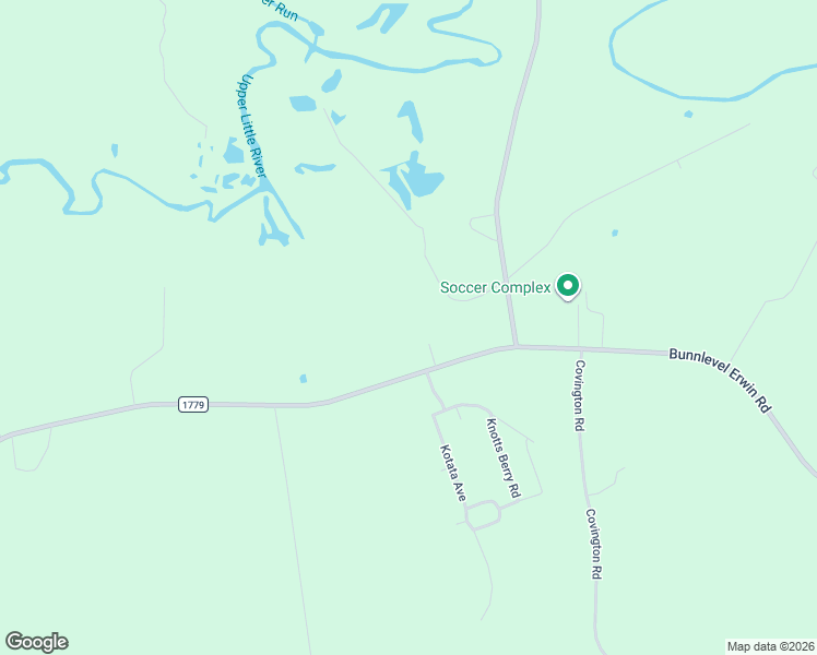 map of restaurants, bars, coffee shops, grocery stores, and more near 1925 Bunnlevel Erwin Road in Bunnlevel