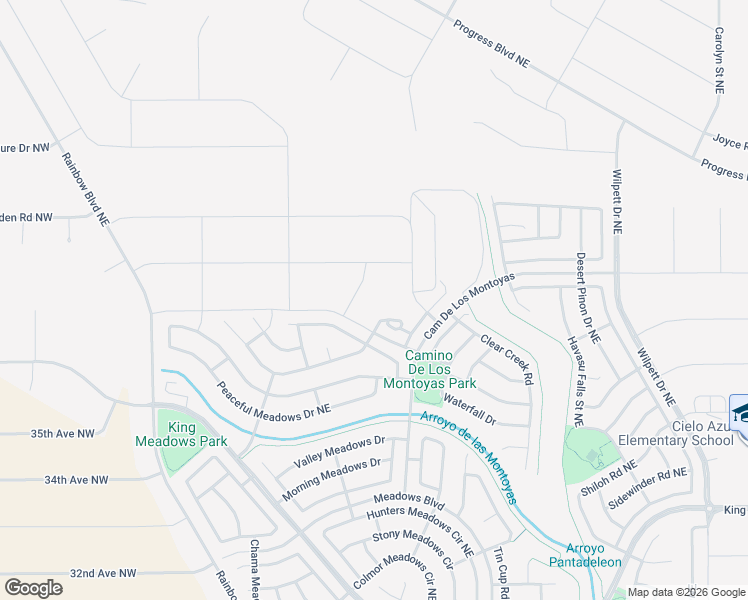 map of restaurants, bars, coffee shops, grocery stores, and more near 3910 William Road Northeast in Rio Rancho