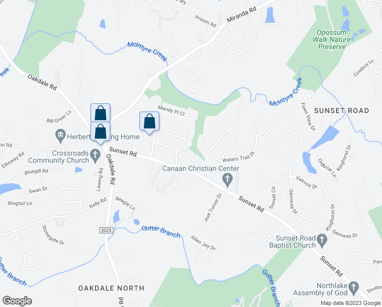 map of restaurants, bars, coffee shops, grocery stores, and more near 1819 Southwind Drive in Charlotte