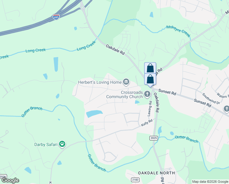 map of restaurants, bars, coffee shops, grocery stores, and more near 3620 Moorhen Lane in Charlotte