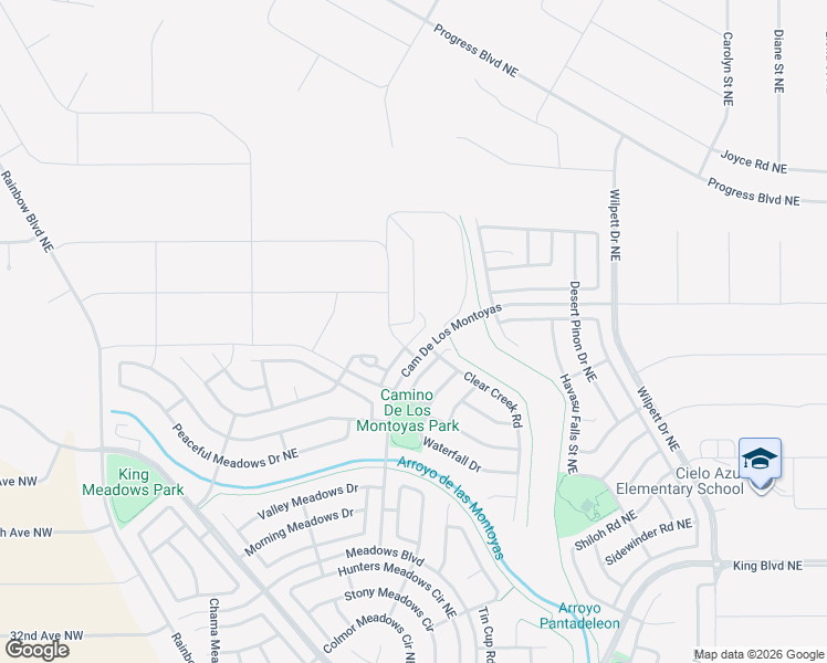 map of restaurants, bars, coffee shops, grocery stores, and more near 3848 Tranquil Meadows Drive in Rio Rancho
