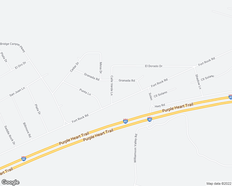 map of restaurants, bars, coffee shops, grocery stores, and more near 302 Fort Rock Road in Seligman