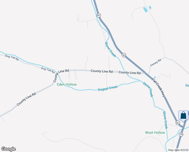 map of restaurants, bars, coffee shops, grocery stores, and more near 487 County Line Road in Lynchburg