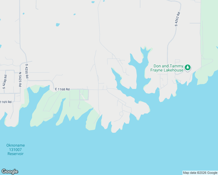 map of restaurants, bars, coffee shops, grocery stores, and more near 425727 East 1168 Road in Eufaula