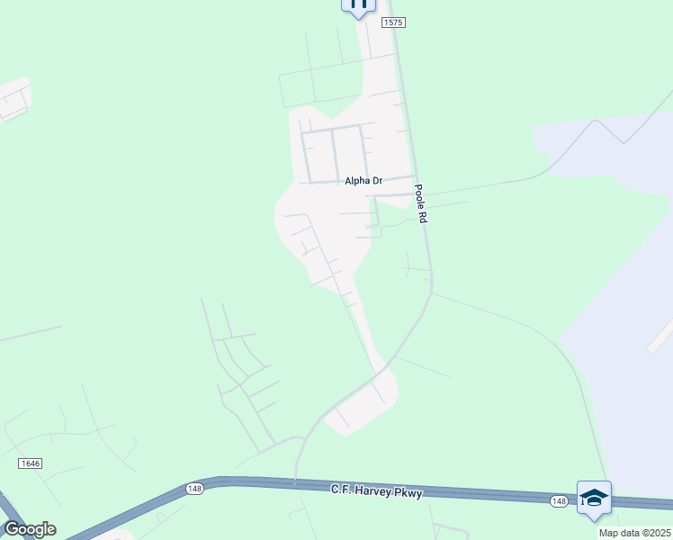 map of restaurants, bars, coffee shops, grocery stores, and more near 2645 Rebecca Lane in Kinston
