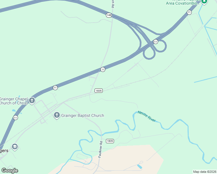map of restaurants, bars, coffee shops, grocery stores, and more near 3367 Grainger Station Road in Grifton