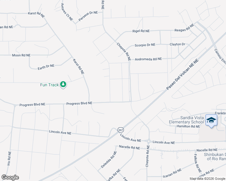 map of restaurants, bars, coffee shops, grocery stores, and more near Beta Road Northeast in Rio Rancho