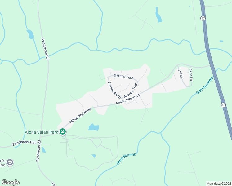 map of restaurants, bars, coffee shops, grocery stores, and more near 19 Oak Forest Drive in Sanford