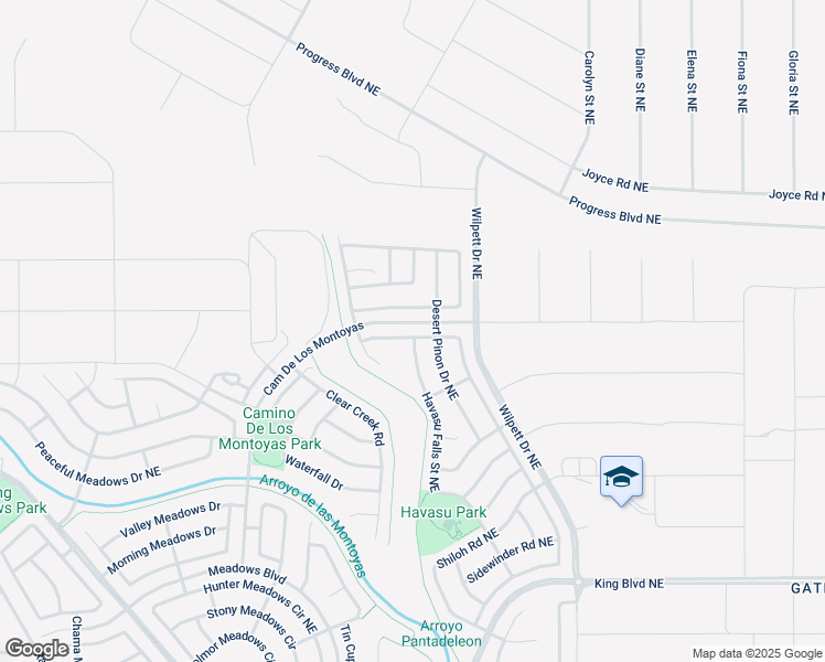 map of restaurants, bars, coffee shops, grocery stores, and more near 4020 Oasis Springs Road Northeast in Rio Rancho