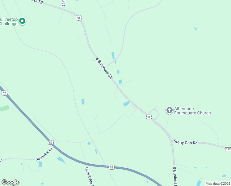 map of restaurants, bars, coffee shops, grocery stores, and more near 24453 South Business 52 in Albemarle
