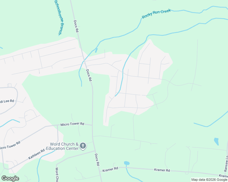 map of restaurants, bars, coffee shops, grocery stores, and more near 126 Bison Lane in Lillington