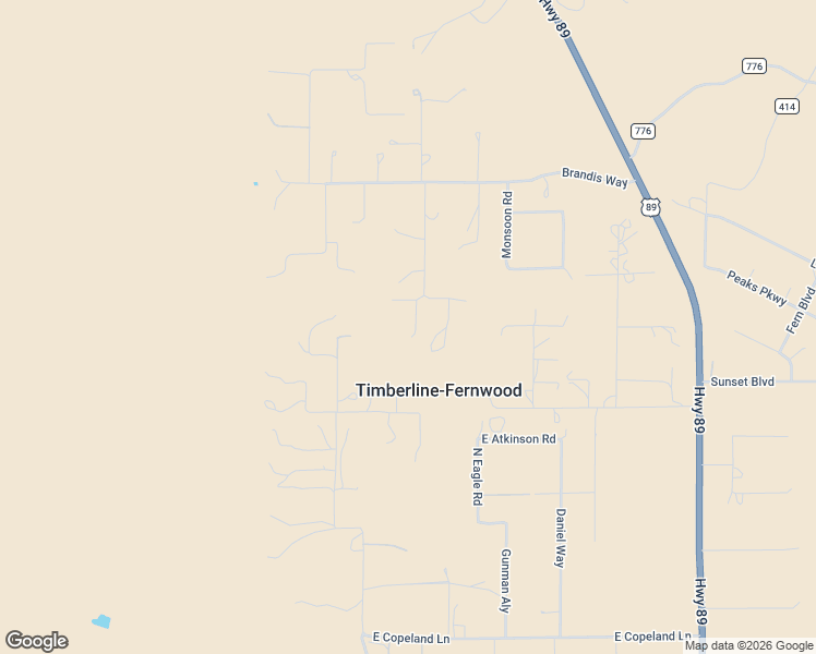 map of restaurants, bars, coffee shops, grocery stores, and more near 5400 Horseshoe Way in Flagstaff