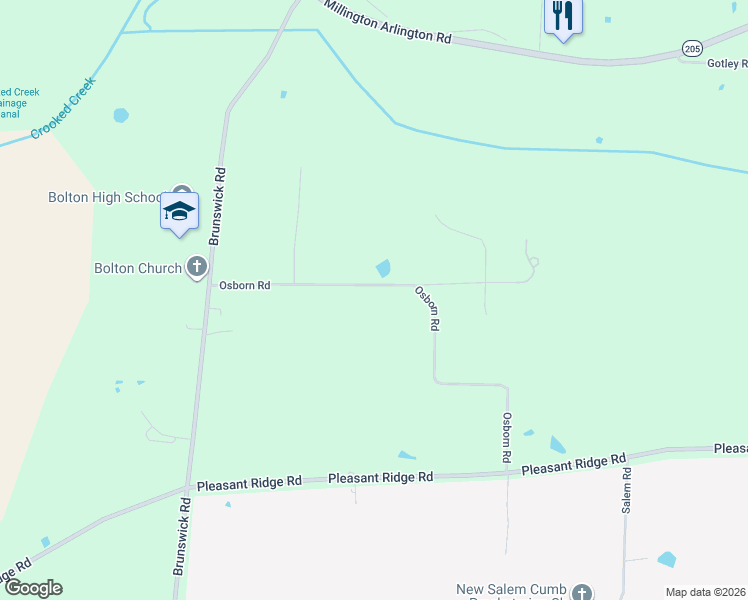 map of restaurants, bars, coffee shops, grocery stores, and more near 9263 Osborn Road in Arlington