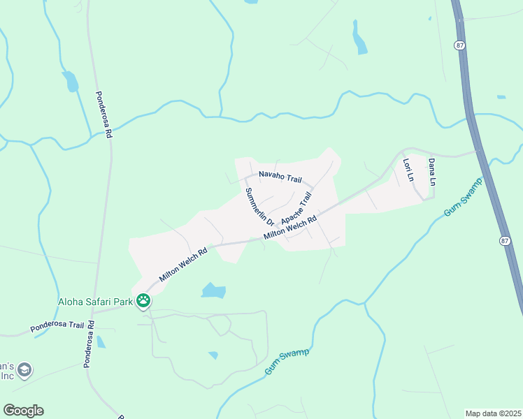 map of restaurants, bars, coffee shops, grocery stores, and more near 18 Oak Forest Drive in Sanford